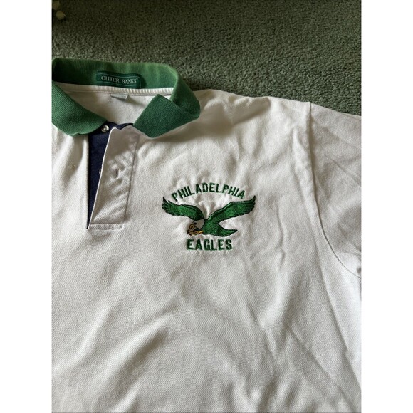Outer Banks Philadelphia Eagles White Rewind Performance Polo Golf Shirt XL - Picture 1 of 10